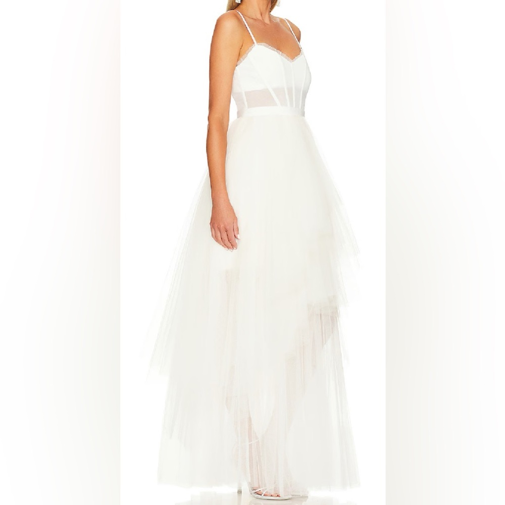 BCBGMAXAZRIA Corset Tulle Gown White (Gardenia ) NWT - Picture 4 of 7